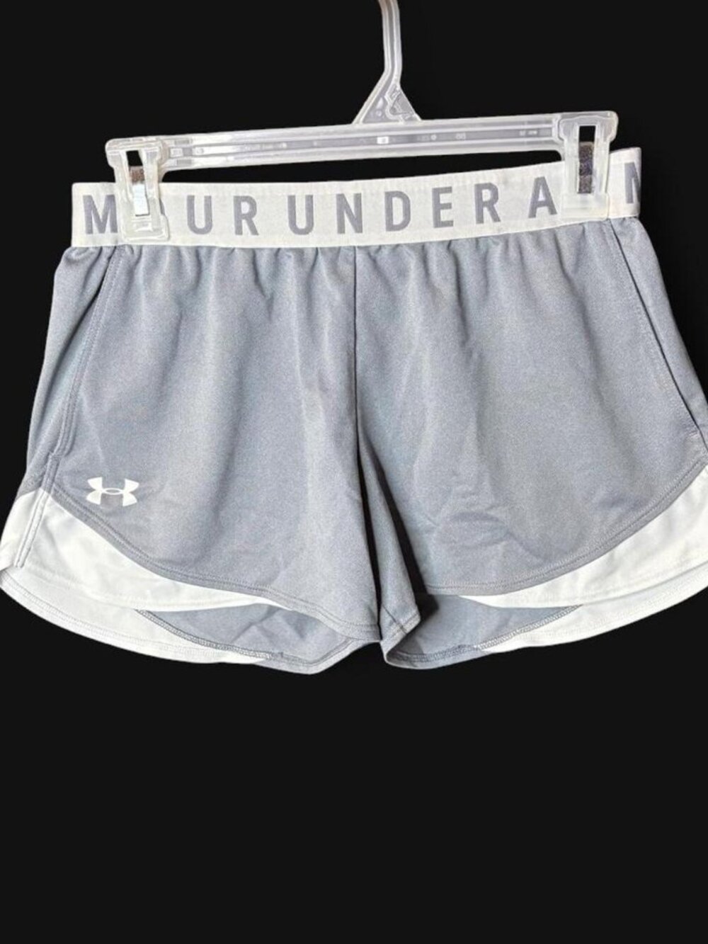 367-Under Armour Gray &amp; White Play Up 3.0 Athletic...